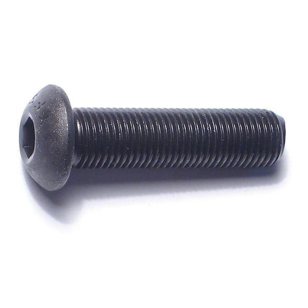 Midwest Fastener 3/8"-24 Socket Head Cap Screw, Button, Plain Steel, 1-1/2 in Length, 4 PK 79575 - main